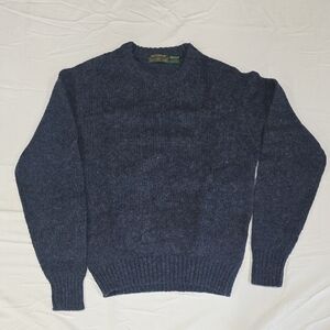 Vintage Men's Blue Wool Sweater